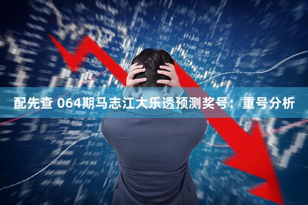 配先查 064期马志江大乐透预测奖号：重号分析